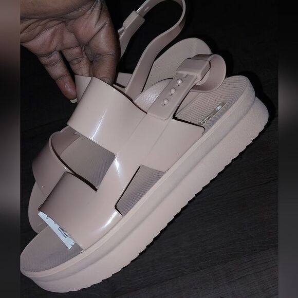 Slingback Platform Sandals - Nude sz 8 - Picture 5 of 10